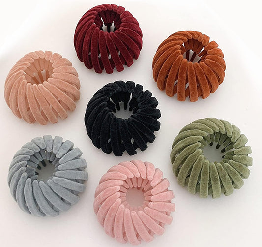 7PCS Bird Nest Magic Hair Clip, Lazy Birds Nest Plate Hairpin for Women and Girls Velvet Fabric, Anti-Skid V1259-DP01-A-3336