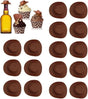24-Pack Mini Western Hats, Mini Cowboy Hats, Western Mini Cowboy Hats Plastic Micro Doll Hat Craft Kit (Brown) V1259-DP01-A-3339
