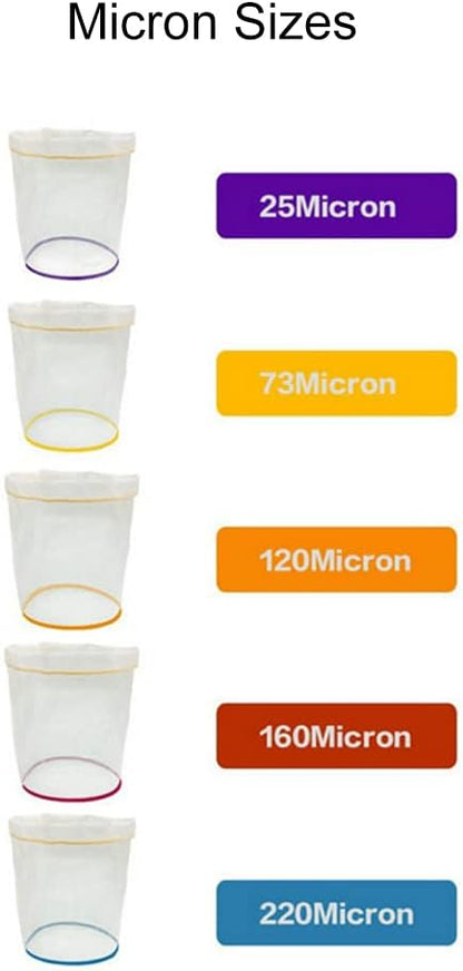 5pcs 5 Gallon Filter Bag Bubble Bag Herbal Ice Essence Extractor Kit Set Micron Drawstring Extraction Bags V1259-DP01-A-3342