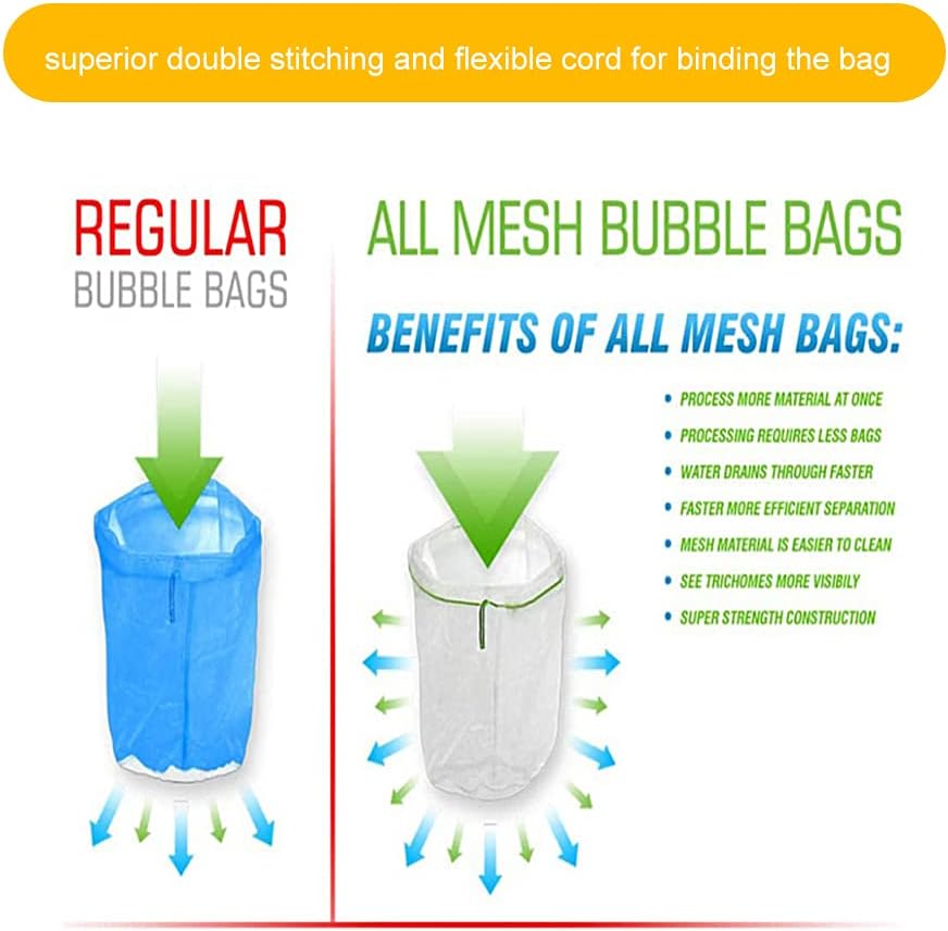 5pcs 5 Gallon Filter Bag Bubble Bag Herbal Ice Essence Extractor Kit Set Micron Drawstring Extraction Bags V1259-DP01-A-3342