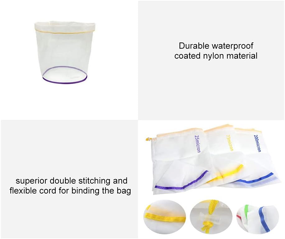 5pcs 5 Gallon Filter Bag Bubble Bag Herbal Ice Essence Extractor Kit Set Micron Drawstring Extraction Bags V1259-DP01-A-3342