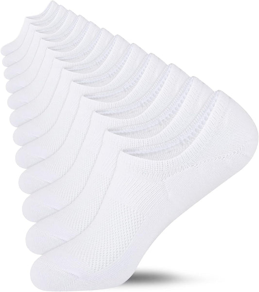 No Show Socks Womens Cotton Low Cut Non Slip Casual Socks Invisible Flat Boat Liner Socks (6/9 Pairs) V1259-DP01-A-3348