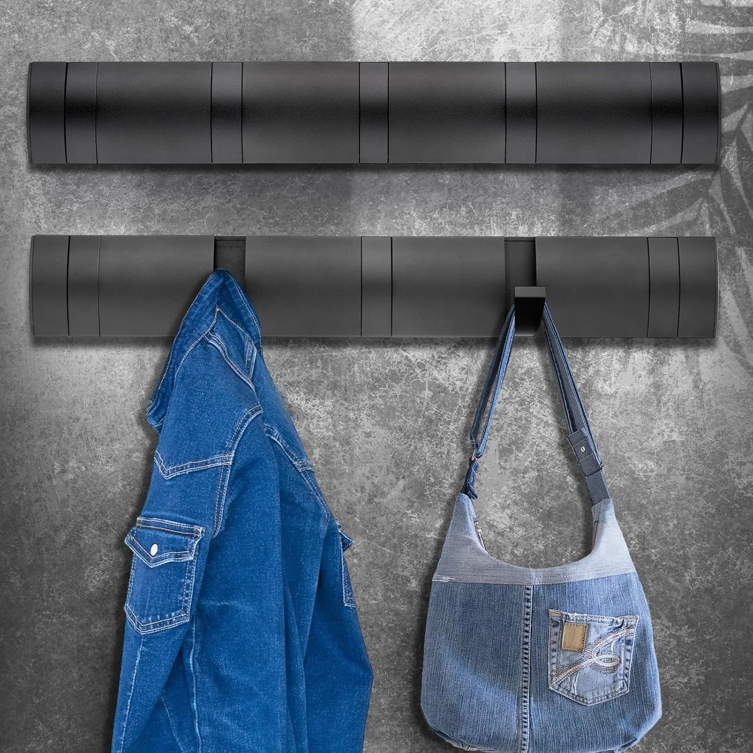 Coat Rack Wall Mount, Heavy Duty Aluminum Coat Hooks, Self-Adhesive Wall Hooks Stylish and Sleek, Coat Hanger V1259-DP01-A-3349