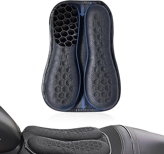 Motorcycle Seat Cushion,Pressure Relief Motorcycle Seat Pad,High Elasticity Gel 3D Honeycomb Structure for V1259-DP01-A-3351