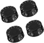 Electric Guitar Volume Knobs, 4-Pack, Acrylic Coarse Spline, Black, Compatible with Epiphone Les Paul SG V1259-DP01-A-3355