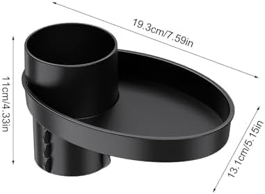 Car Seat Snack Tray, Portable Cup Holder Plate, Toddler Car Seat Cup Holder Food Tray with Expandable Base, V1259-DP01-A-3360
