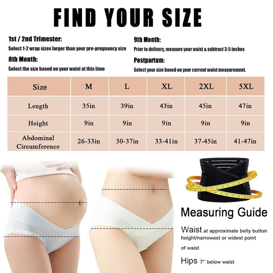 Elastic Postpartum Belly Wrap, Breathable Abdominal Binder, Skin Friendly Post Partum Belly Band, Body V1259-DP01-A-3369