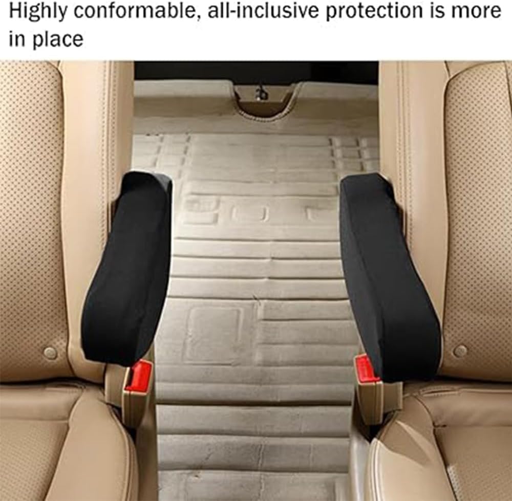 2PC Car Front Seat Armrest Covers,Universal Size Seat Arm Rest Cover,Flat Cloth Fabric Armrest Cover,Car V1259-DP01-A-3373