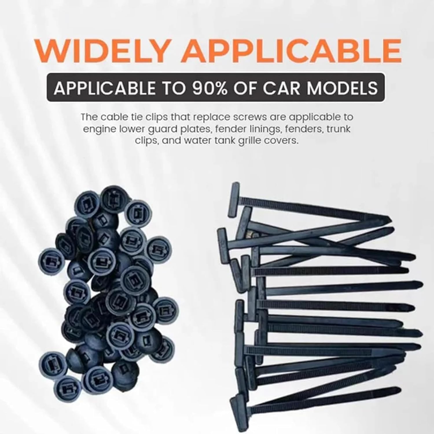 100PCS Nylon Universal Cable Tie Buckle - Heavy Duty Self-Locking Zip Ties Holder with Pin & Button Design, V1259-DP01-A-3385