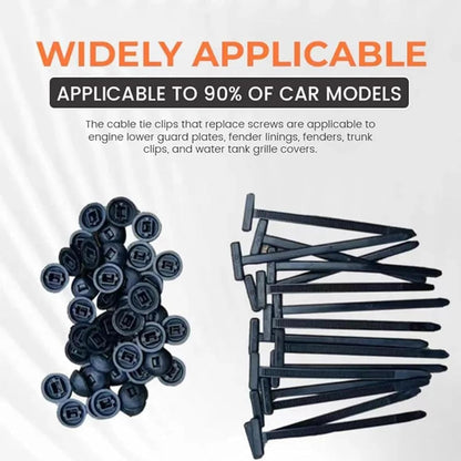 100PCS Nylon Universal Cable Tie Buckle - Heavy Duty Self-Locking Zip Ties Holder with Pin & Button Design, V1259-DP01-A-3385