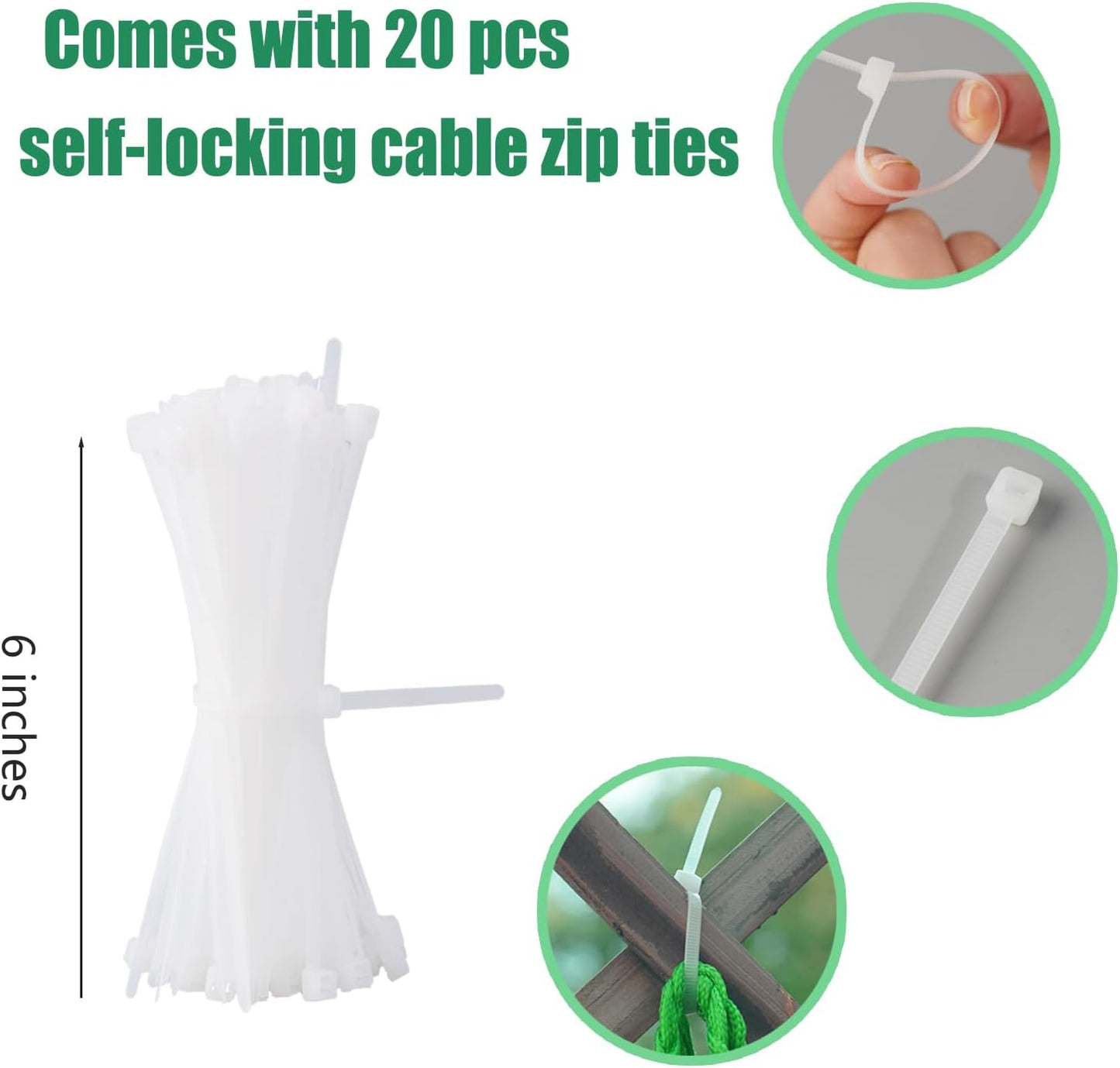 10Pack Melon Hammock Watermelon Nets with 20 Cable Zip Ties, Heavy Duty Watermelon Honeydew Net for Garden V1259-DP01-A-3396