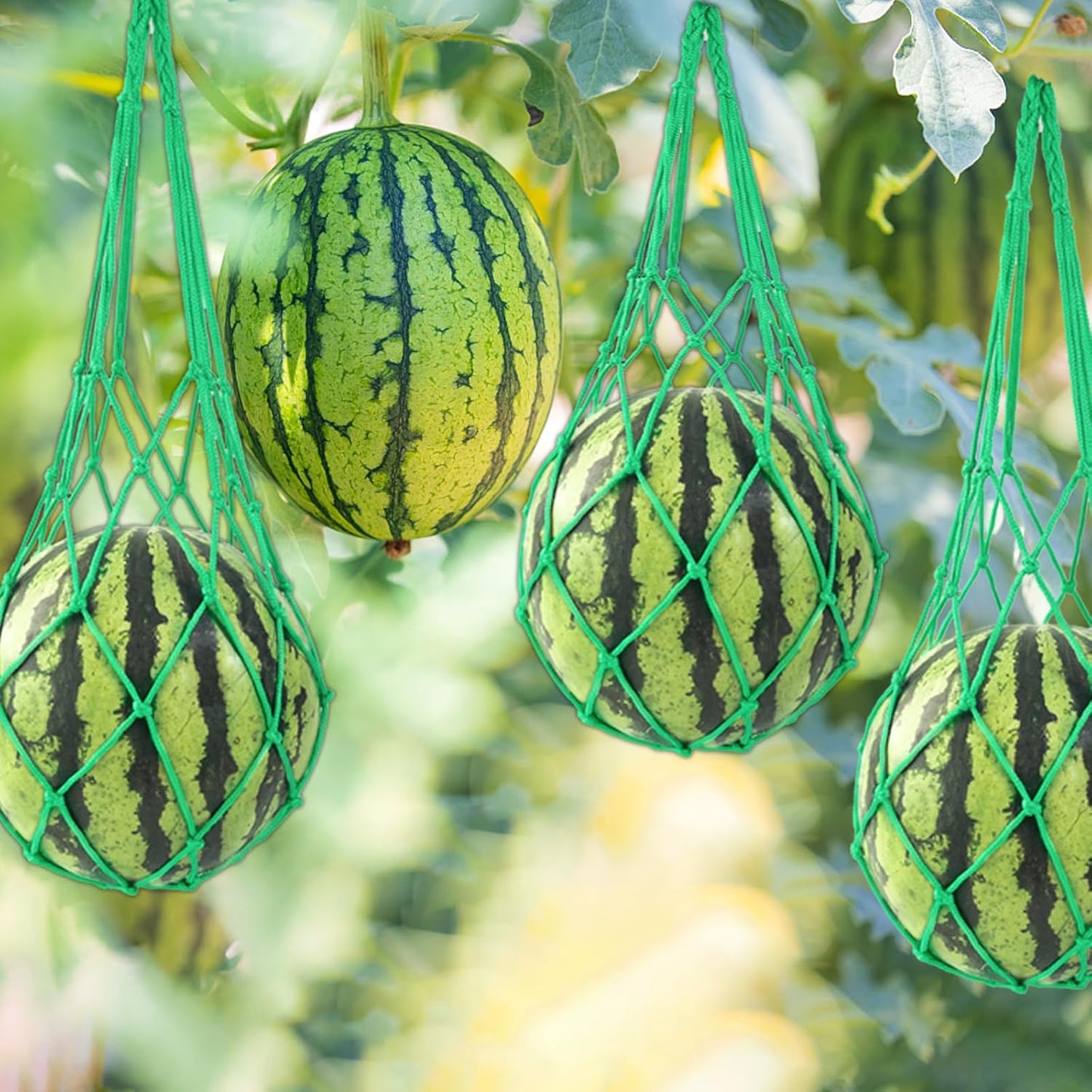 10Pack Melon Hammock Watermelon Nets with 20 Cable Zip Ties, Heavy Duty Watermelon Honeydew Net for Garden V1259-DP01-A-3396