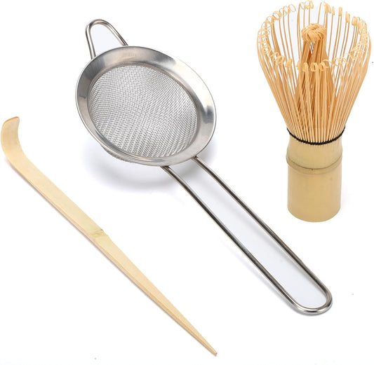 Matcha Whisk Set,Bamboo Matcha Whisk Set,Bamboo Matcha Whisk (Chasen),Traditional Scoop (Chashaku),Stainless V1259-DP01-A-3403