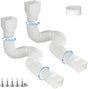 2 Pack Rain Gutter Downspout Extensions, Flexible Downspout Extender with 58"+68" Extendable Pipes for Rain V1259-DP01-A-3409