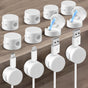 Magnetic Cable Clips 12-Pack - Cord Holders for Desk, Car, Wall & Office - Organizer for Phone Charging V1259-DP01-A-3418