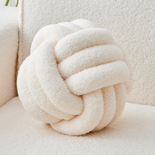 Decorative Throw Knot Pillow Ball for Home Chair Sofa Couch Bed Aesthetic Round Decor Pillows Lambswool V1259-DP01-A-3431