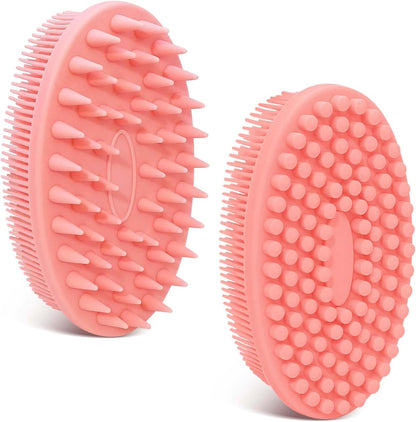 Soft Silicone Body Scrubber 2PCS, Dual-Side Silicone Loofah for Shower, Gentle Loofa Alternative, Replaceable V1259-DP01-A-3438