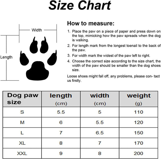 Dog Shoes, Waterproof Anti-Slip Dog Boots Snow Shoes with Two Reflective Straps, 4 Pcs Pet Paw Protectors V1259-DP01-A-3439