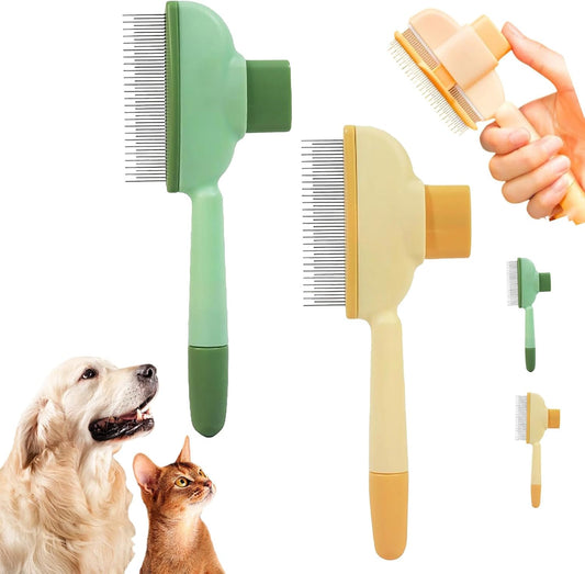 Zen Brush for Cats, New Avatar Zenbrush Cat Comb, Upgrade Self-Cleaning Pet Flea Comb Grooming Brush, V1259-DP01-A-3446