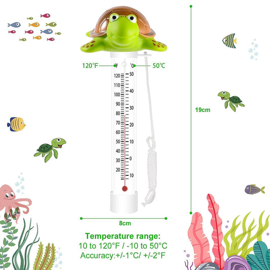 Floating Pool Thermometer, Large Size Easy Read for Water Temperature with String for Outdoor & Indoor V1259-DP01-A-3447