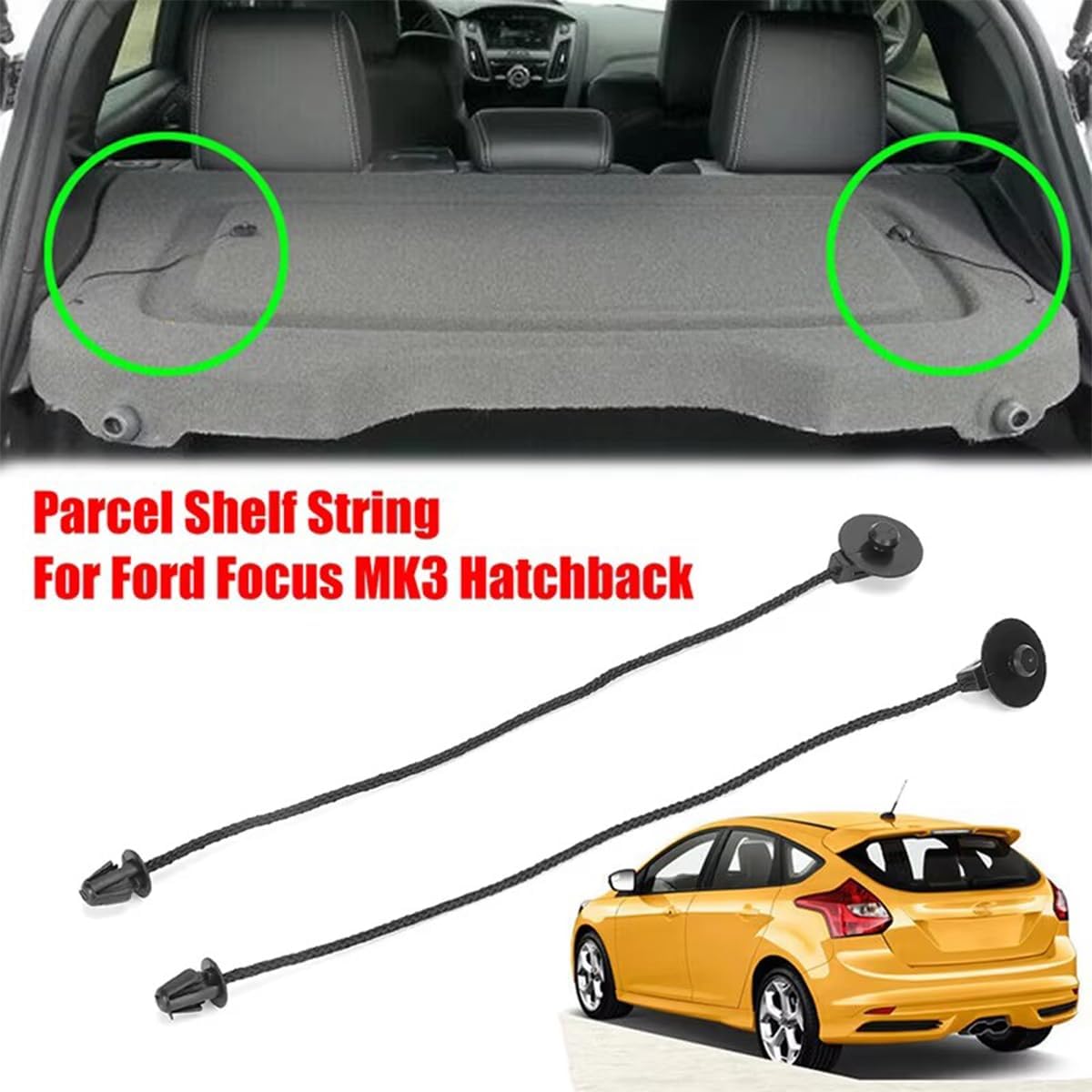 2PCS Parcel Shelf Fixing Cord, Parcel Shelf Fixing Strap, Car Parcel Shelf Cords Rear Parcel Shelf Strings V1259-DP01-A-3450