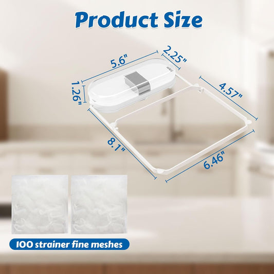 Kitchen Sink Strainer with Net 100Pcs, Large Opening Sink Strainer Rack, Foldable Rag Rack, Strong V1259-DP01-A-3482