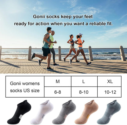 Ankle Socks Womens Running Athletic No Show Socks Cushioned 5-Pairs V1259-DP01-A-3485