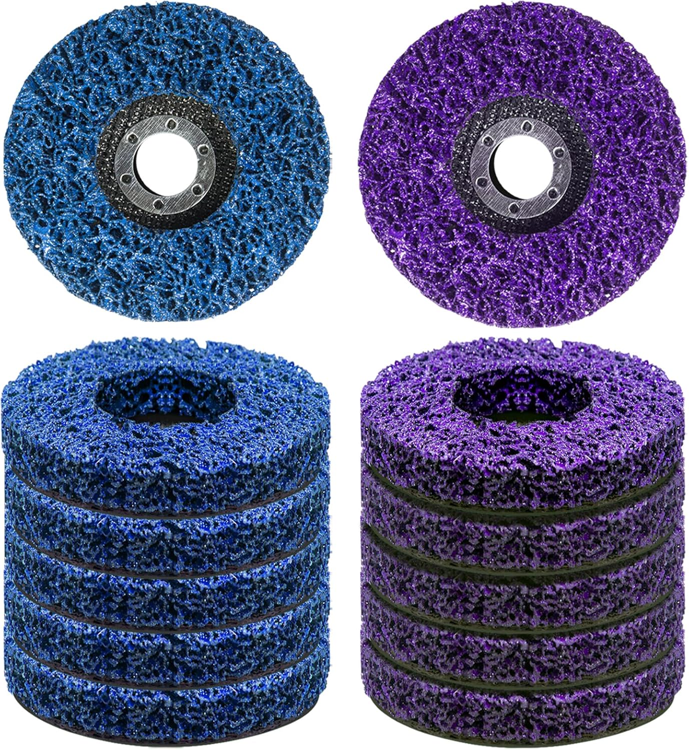 12 PCS Strip Discs 4"x 5/8" Stripping Wheel Suitable for Cleaning Angle Grinder to Remove Paint, Rust and V1259-DP01-A-3487