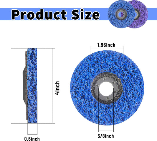 12 PCS Strip Discs 4"x 5/8" Stripping Wheel Suitable for Cleaning Angle Grinder to Remove Paint, Rust and V1259-DP01-A-3487