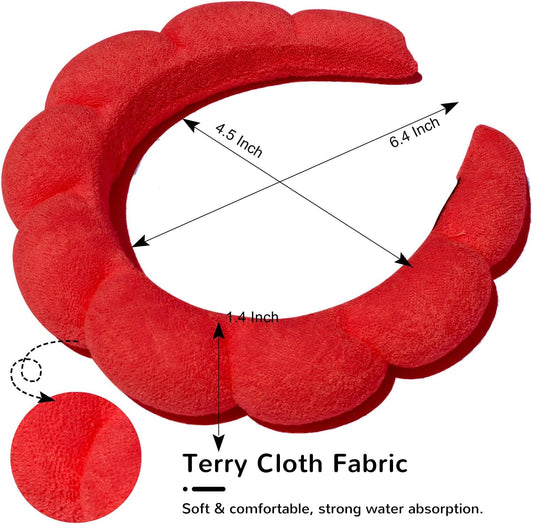 Spa Headband for Washing Face or Facial Makeup - Bubble Skincare Terry Cloth Puffy Headband for Mask Skin V1259-DP01-A-3488