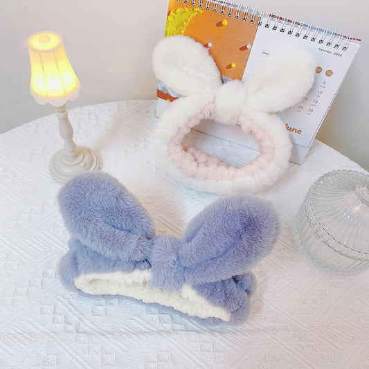 Skin Care Headband, Face Washing band, Bunny Ears, Bath Shower, Girls Elastic Makeup (C, M) V1259-DP01-A-3508