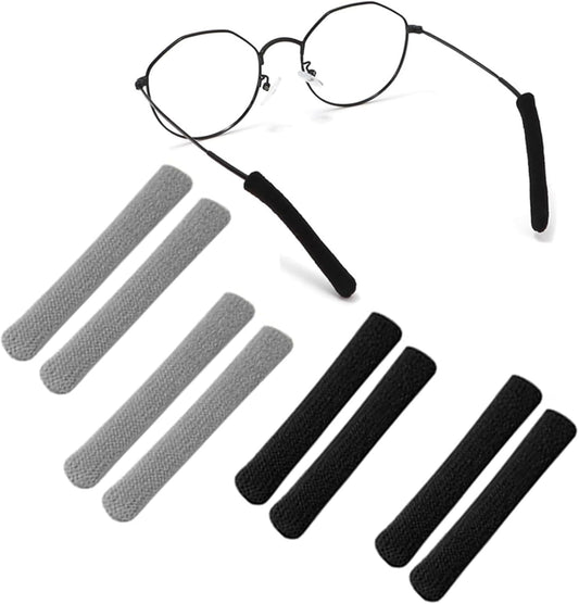 4 Pairs Soft Cotton Glasses Ear Grips - Anti-Slip, Pain Relief Ear Cushions for All-Day Wear | Universal Fit V1259-DP01-A-3509