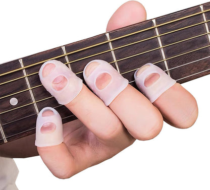 Silicone Guitar Finger Guards 20pcs Fingertip Protectors Covers Caps for Stringed Instruments Like Guitar V1259-DP01-A-3514