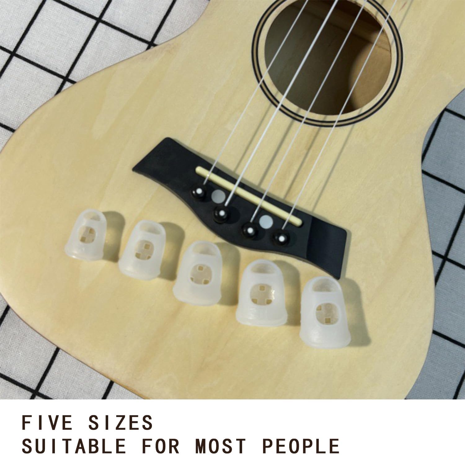 Silicone Guitar Finger Guards 20pcs Fingertip Protectors Covers Caps for Stringed Instruments Like Guitar V1259-DP01-A-3514
