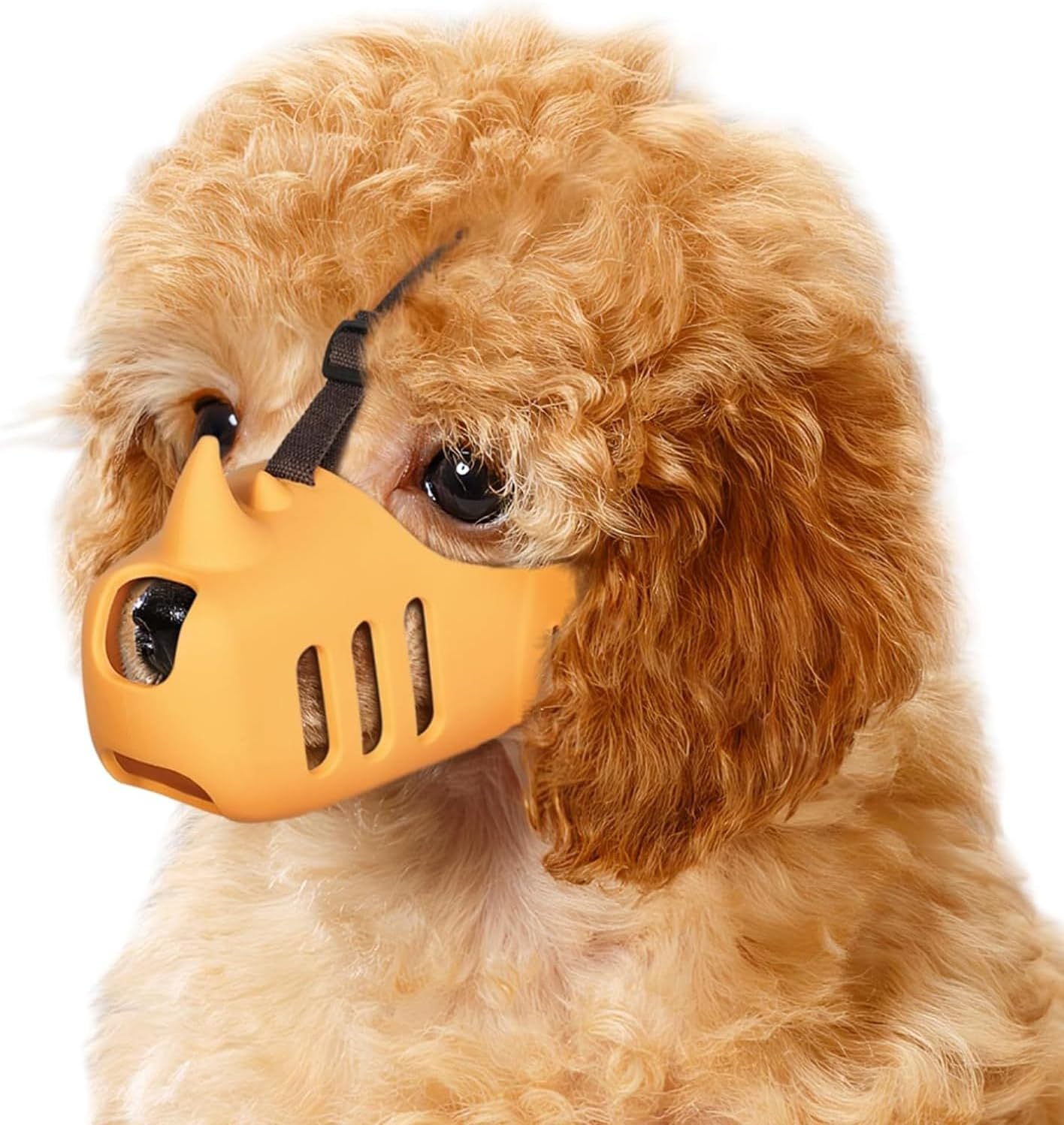 Silicone Dog Muzzle, Soft Muzzle for Small Medium Dogs, Breathable Silicone Cage Mouth Cover for Poodle V1259-DP01-A-3520