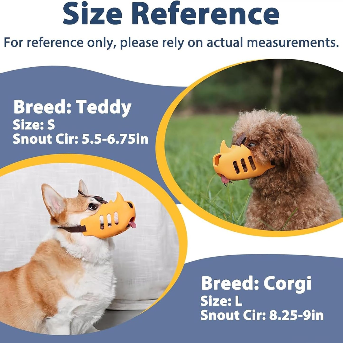 Silicone Dog Muzzle, Soft Muzzle for Small Medium Dogs, Breathable Silicone Cage Mouth Cover for Poodle V1259-DP01-A-3520