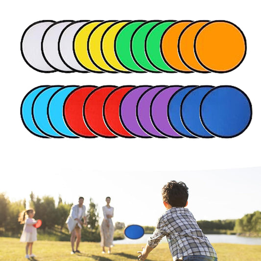 24pcs Collapsible Frisbee Fan Set Beach Frisbee Party Idea Gift Halloween Christmas New Years, 8 Colors V1259-DP01-A-3526