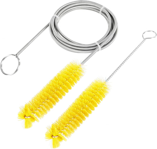 CPAP Tube Cleaning Brush-7 Feet Flexible + 7 Inches Handy Stainless Steel Wire Bristle Brush- Fits for V1259-DP01-A-3537