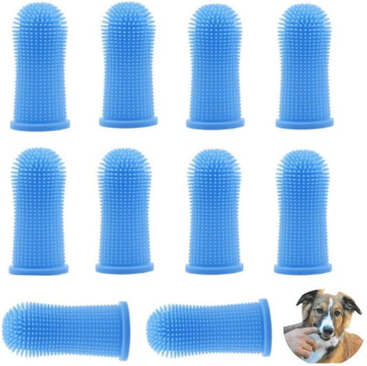 Dog Toothbrush, 10Pcs Soft Dog Finger Toothbrush, 360o Dog Finger Toothbrush, Silicone Pets Teeth Cleaning V1259-DP01-A-3546