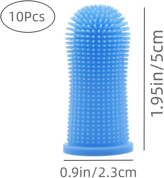 Dog Toothbrush, 10Pcs Soft Dog Finger Toothbrush, 360o Dog Finger Toothbrush, Silicone Pets Teeth Cleaning V1259-DP01-A-3546