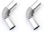 13cm Stainless Steel Bent Threaded Corrugated Exhaust Pipe Connector Durable Heat Resistant Rust Proof Design V1259-DP01-A-3547