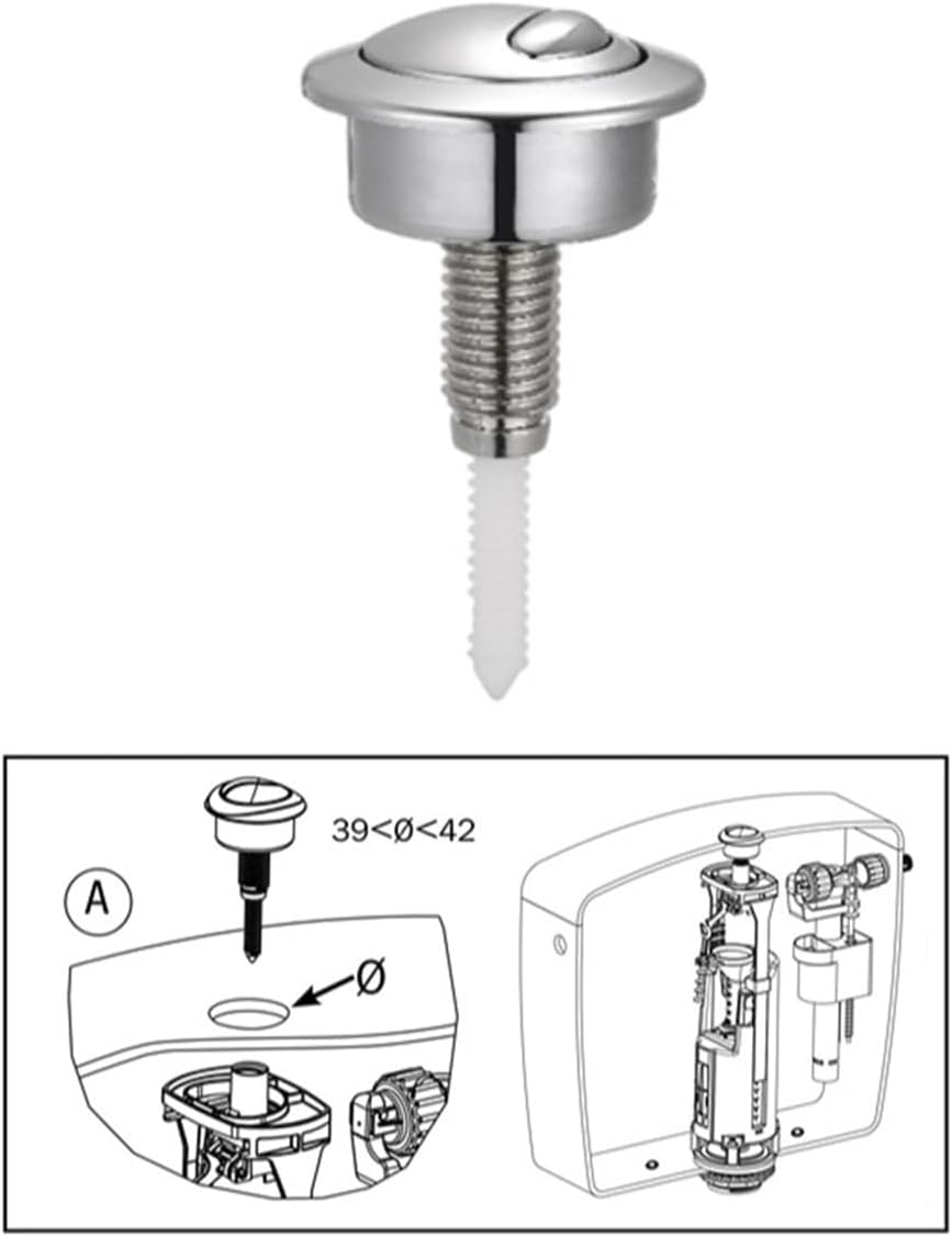 Top Push Button for Toilet Compatible with 49 Flush Valve Durable Replacement Part for Efficient Flushing V1259-DP01-A-3550