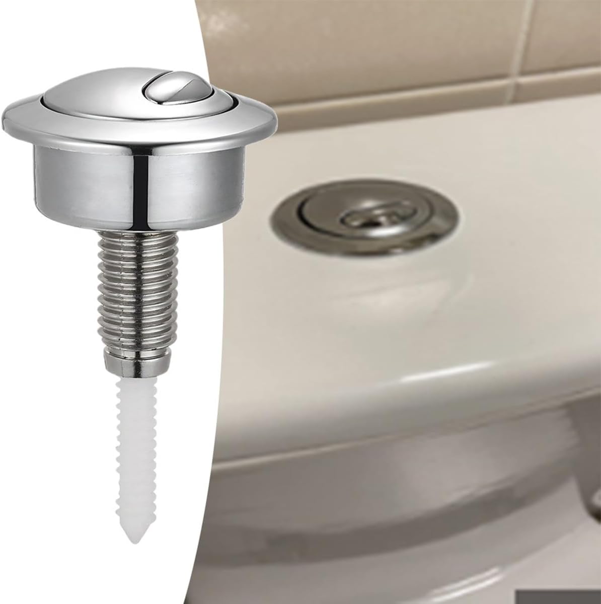 Top Push Button for Toilet Compatible with 49 Flush Valve Durable Replacement Part for Efficient Flushing V1259-DP01-A-3550