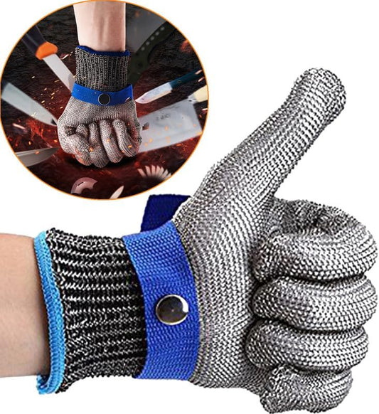 Stainless Steel Metal Anti-Cut Gloves Durable Cut Resistant Work Gloves for Kitchen Construction Industrial V1259-DP01-A-3551