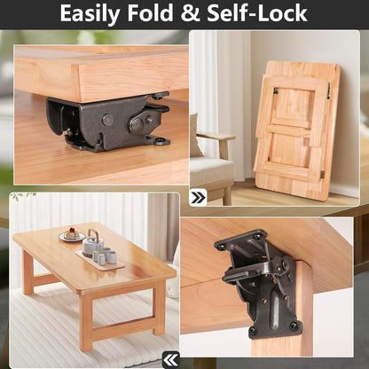 4 Pack Folding Brackets, Self-Lock Hinge with Screws for Folding Table Legs, Lock Extension Support Bracket V1259-DP01-A-3566