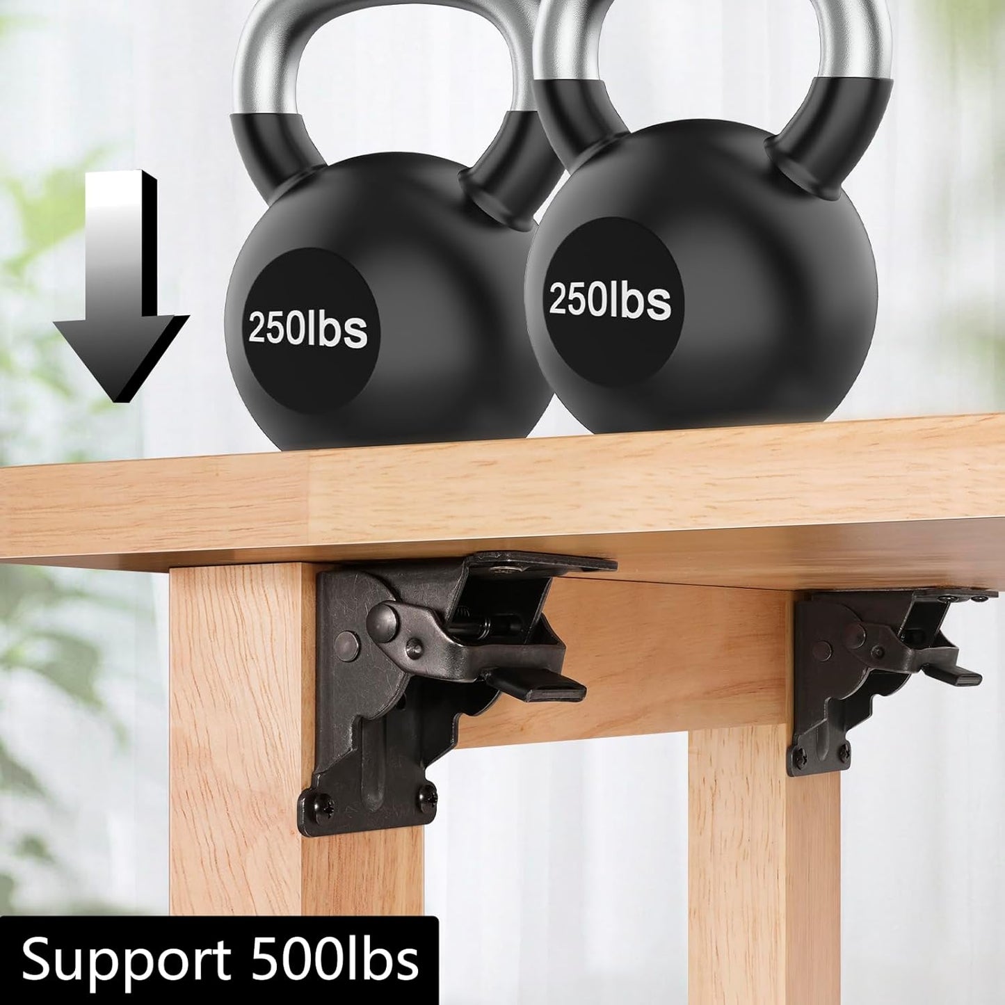 4 Pack Folding Brackets, Self-Lock Hinge with Screws for Folding Table Legs, Lock Extension Support Bracket V1259-DP01-A-3566