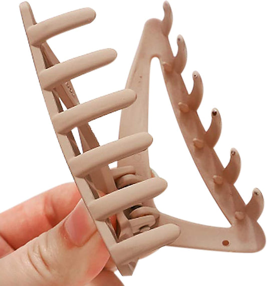 Hair Claw Clips Girls Women Nonslip French Matte Claw Clip for Thin Hair Curly Straight Long Hair - 6 Packs / V1259-DP01-A-3573