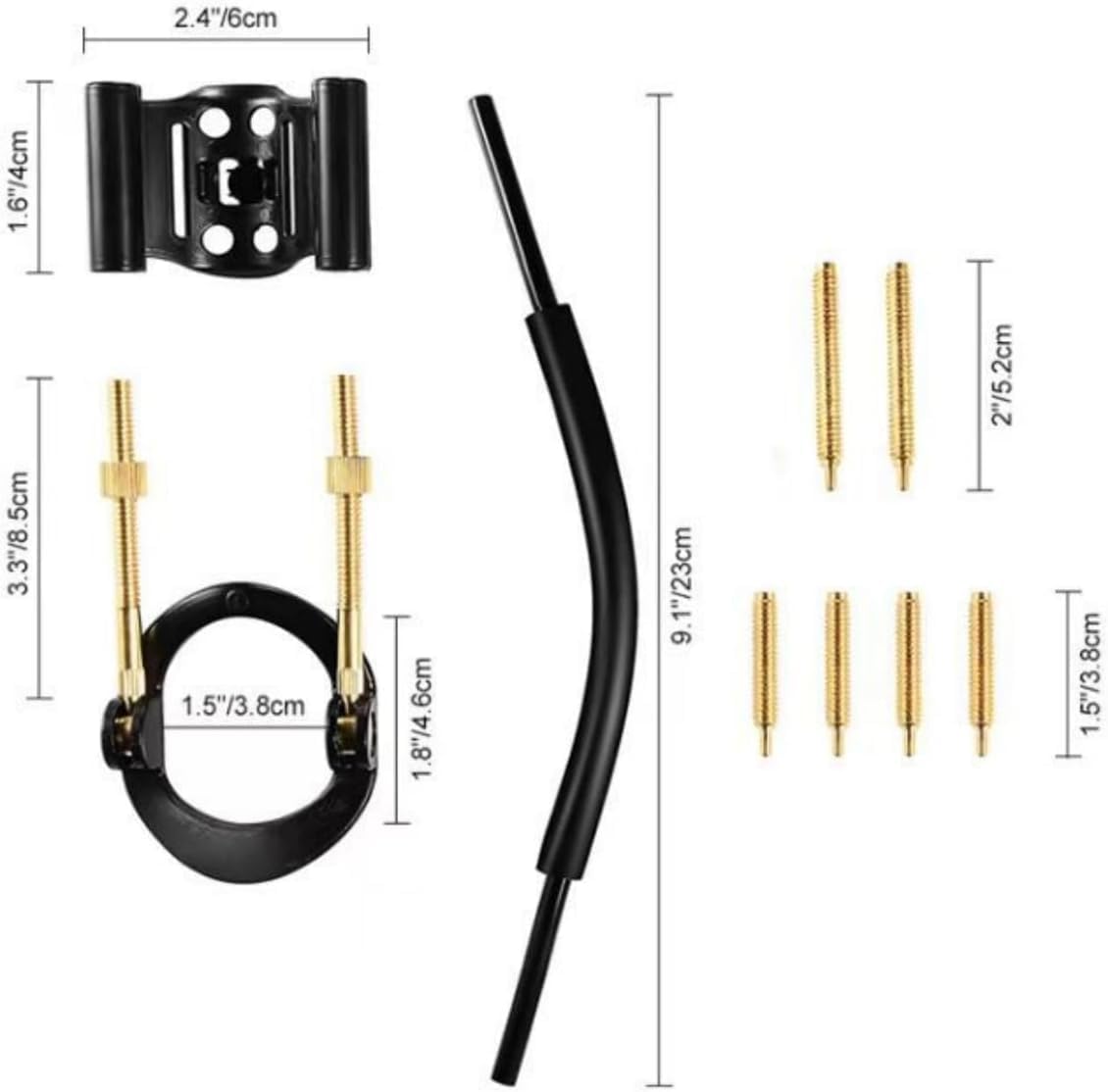 Male Bracket Stretcher, Adjustable Men Support Extender, Effective Stretching Device, Black Gold V1259-DP01-A-3575