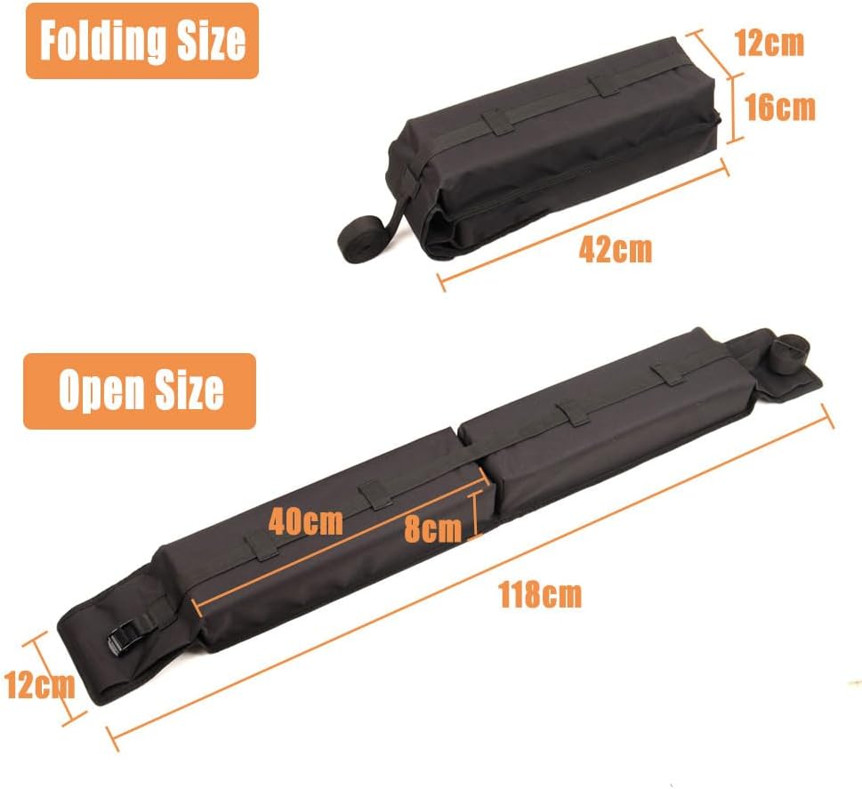 Universal Soft Roof Rack Pads for car Without crossbars,Carrier for Kayak,Surfboard,SUP,Canoe with Tie Down V1259-DP01-A-3578