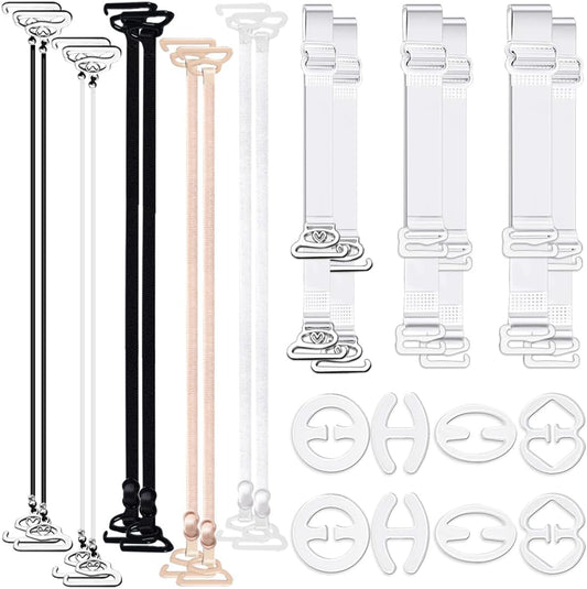 24 Pieces Clear Bra Straps, Invisible Adjustable Bra Strap Non-Slip Bra Replacement Shoulder Straps, 8 Pieces V1259-DP01-A-3583